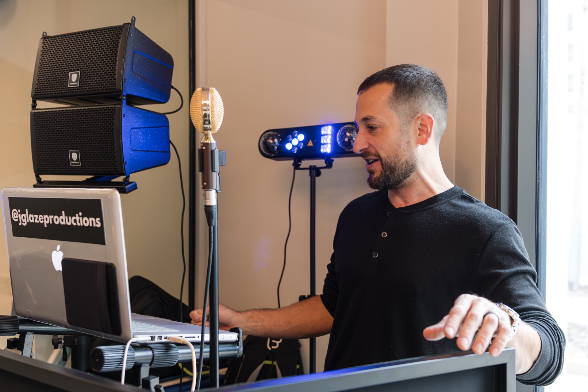 DJ Glaze at his setup